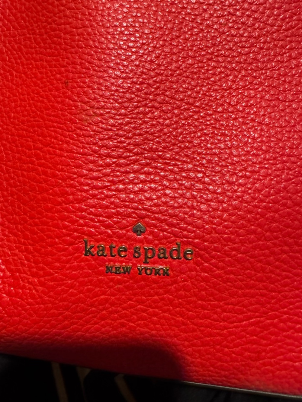 kate spade Red Pebbled Leather Shoulder Bag